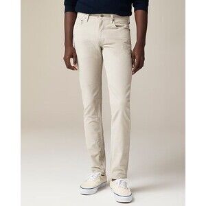 J.CREW Slim Corduroy Cord Jeans  32 x 34 - Cream Beige Slim Pants Stretch Preppy